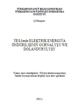 ÝES-lerde elektrik energiýa öndürilişiniň gurnalyşy we dolandyrylyşy